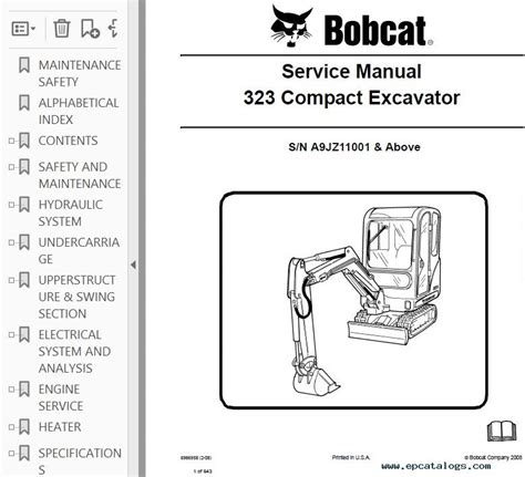 bobcat 323 excavator|bobcat 323 parts manual.